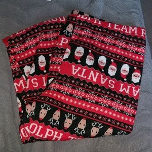 holiday pants "team Rudolph"